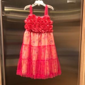 NWT Girls Layered Le Pink Dress